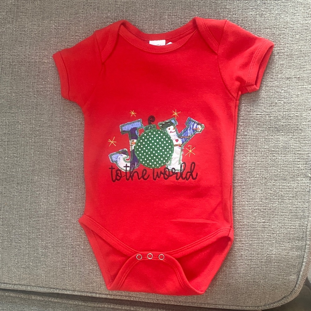 Creations of Grace Onesie Appliquéd with vintage quilt